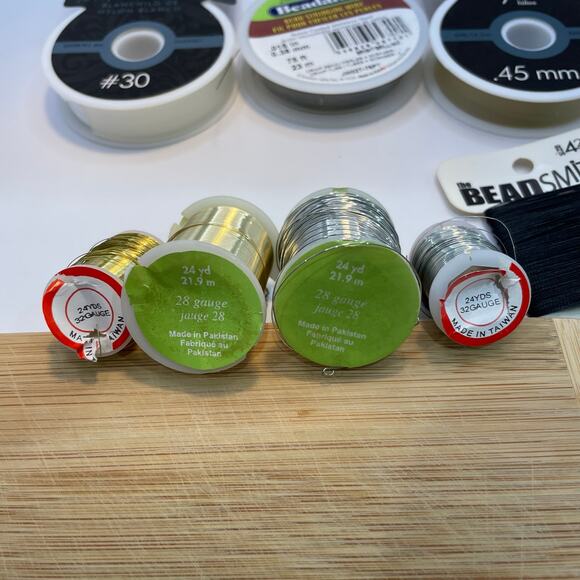 Beading Wire String Nylon Thread Gold Silver - Picture 2 of 2